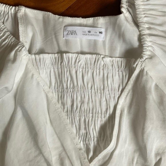 Zara Cream/white girls 8-10 dress NWT 30 inches long. - Picture 3 of 8